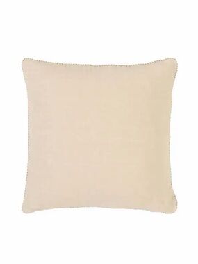 100% Linen Natural Beige 22” Square Pillow Cover - Neutral Home Bedding